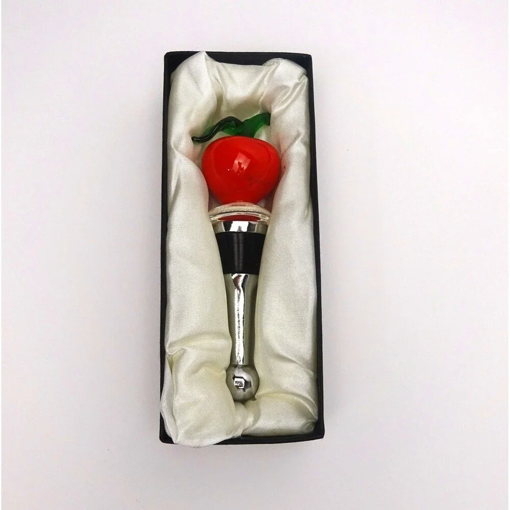 LSARTS Glass Apple Wine Stopper 🍏 Gift Box Included